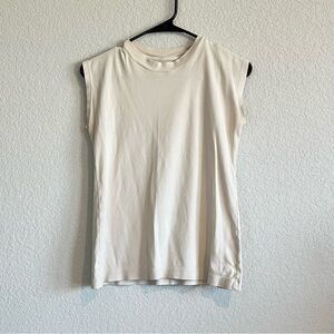 MM Lafleur Cream Top Pima Cotton Size XS Minimalist